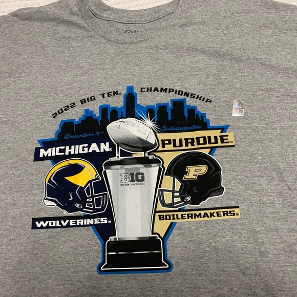 MICHIGAN WOLVERINES PURDUE BIG TEN CHAMPIONSHIP T Shirt XL NWOT Football - Picture 3 of 5